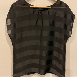 Sheer Black Top